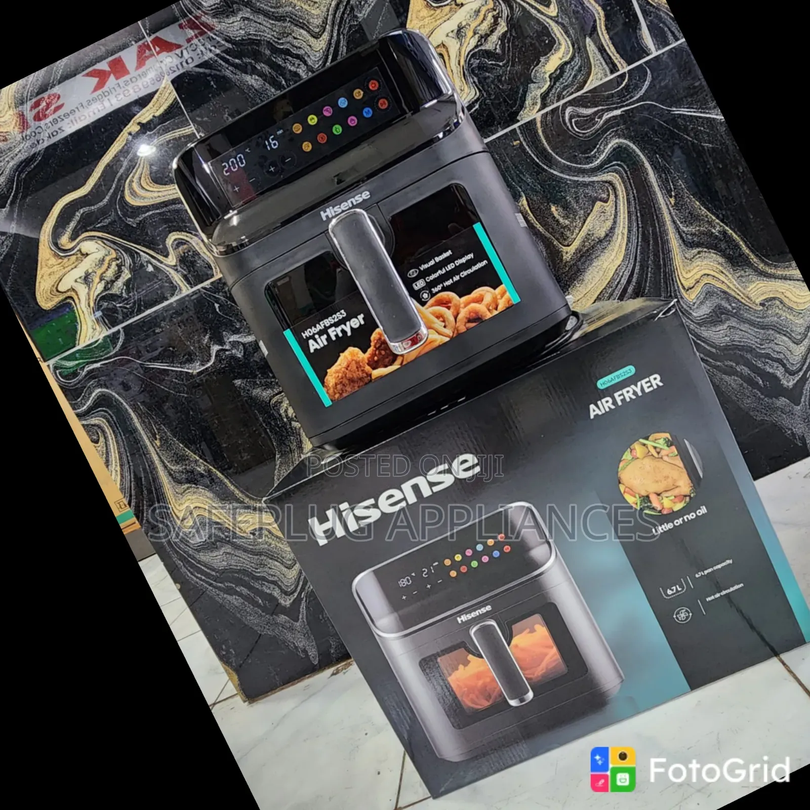 Hisense 6.3L Family-Size Air Fryer –Fast Convenient Oil-Less Cooking