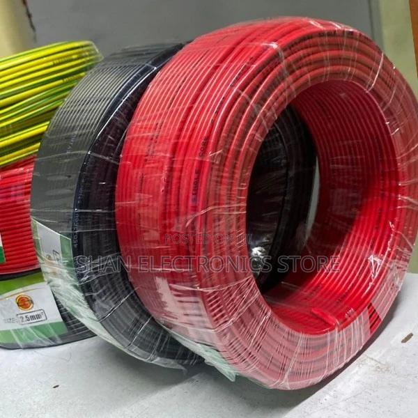 2.5mm Single Core Electrical Wire – 90m Roll – Black Yellow Red - thumbnail 2