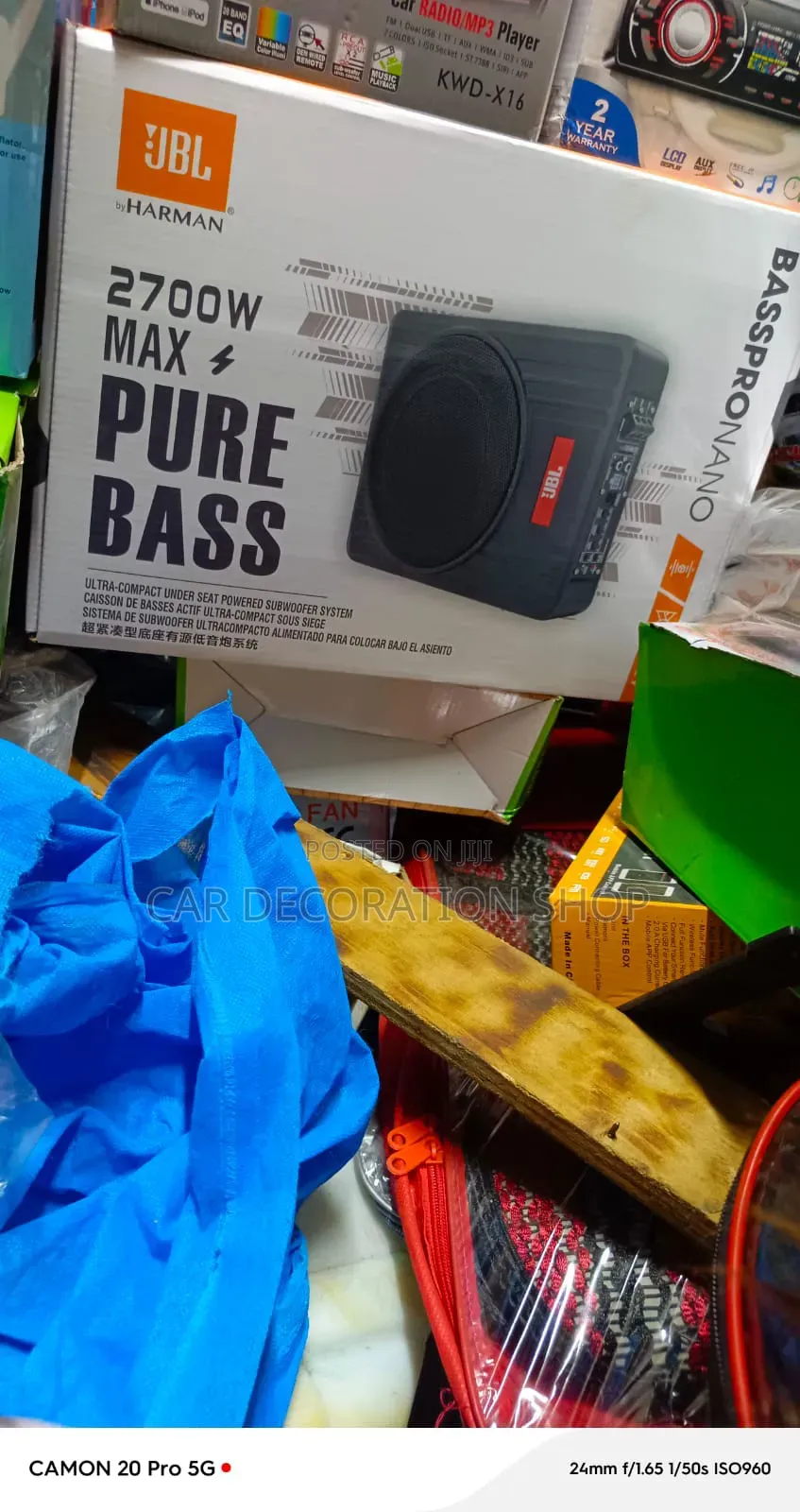JBL Underseat Subwoofer Slim,rectangula Casing Wit Mesh Speaker Grille