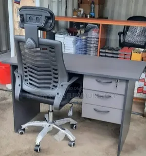 White ,Grey Desks + Black Office Chairs