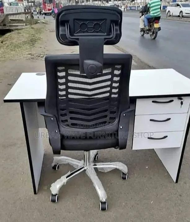 White ,Grey Desks + Black Office Chairs - thumbnail 2