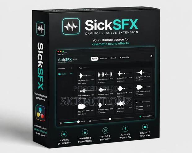 SickSFX: The Ultimate Sound Design Engine for Davinci Resolve - main view