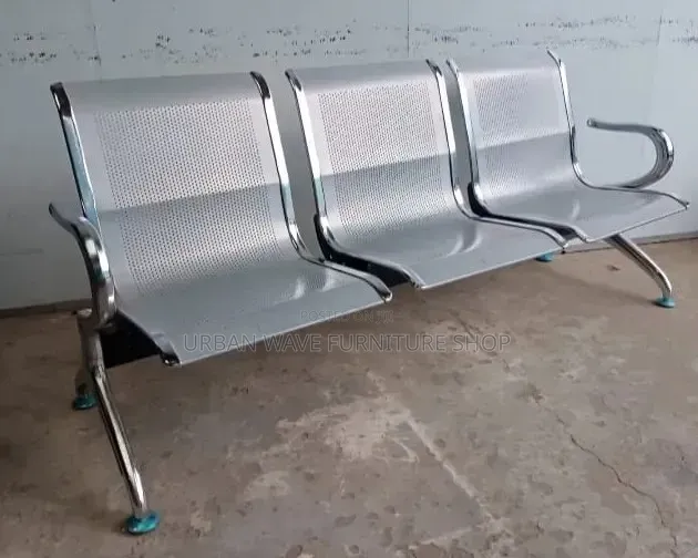 Silver ,Red Wait8ng Chairs