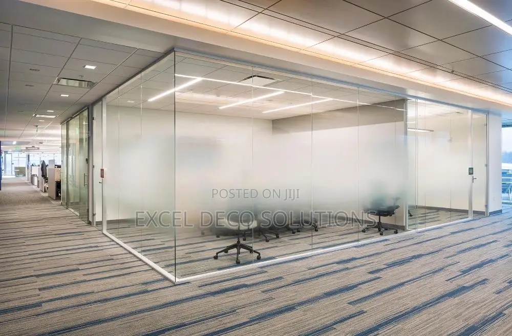 Gradient Frosted Glass Sticker - Seamless Fade Office Window Film