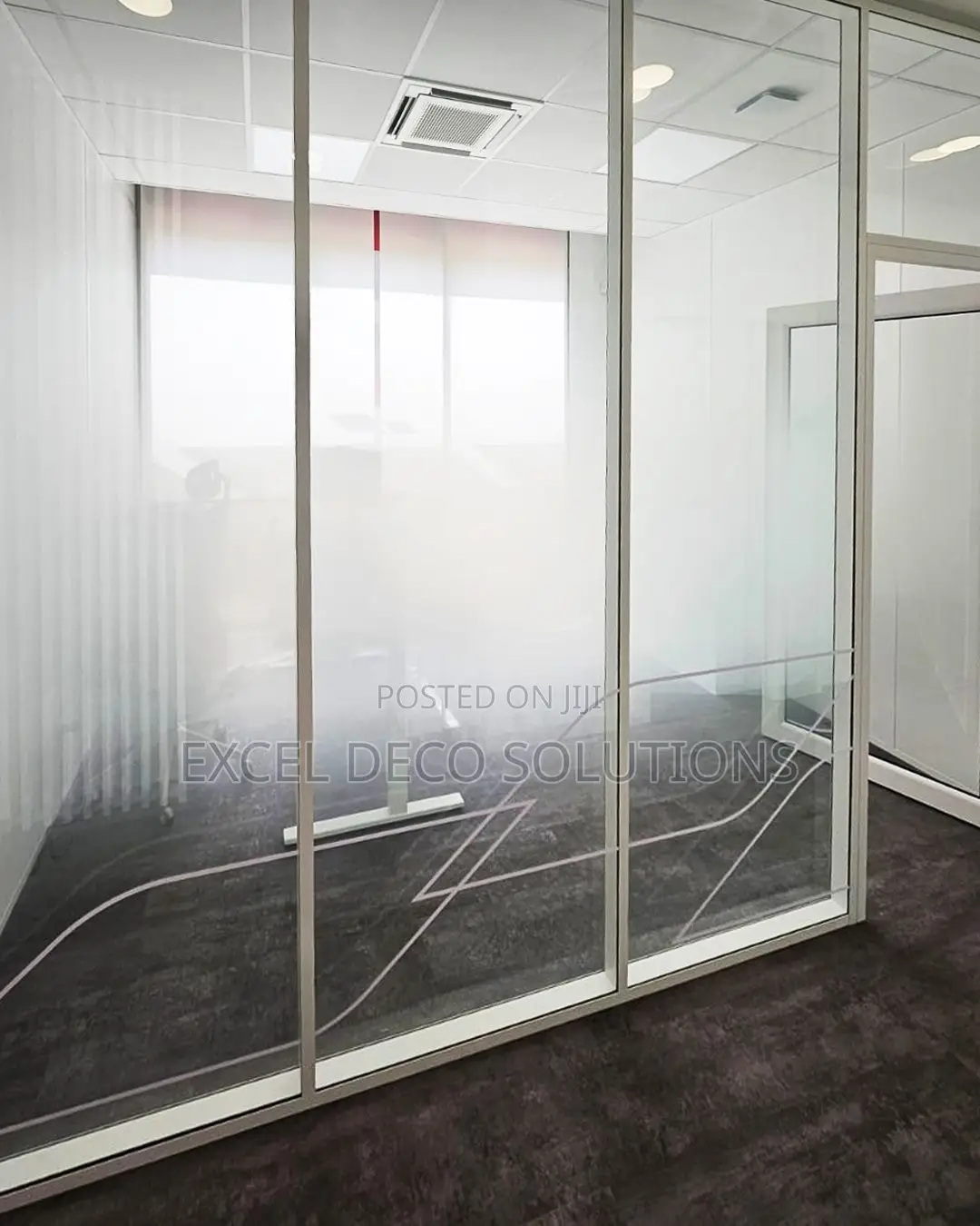 Gradient Frosted Glass Sticker - Seamless Fade Office Window Film