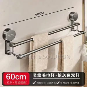 Wall Mounted Bathroom Double Pole Towel Rack