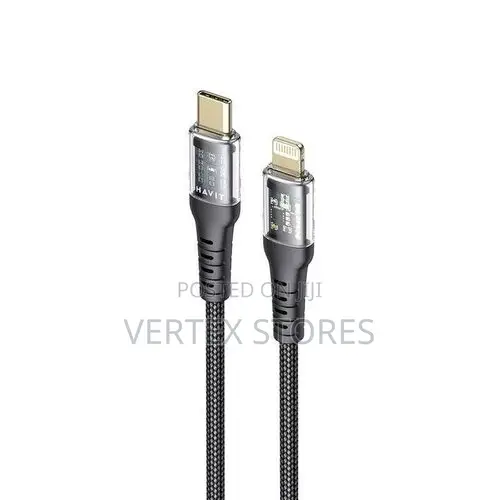 HAVIT ClearSpeed 60W USB-C to USB-C Braided Cable –Hv CB6240