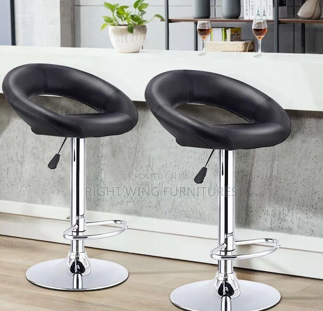 Adjustable, Rotate, Black Barstools