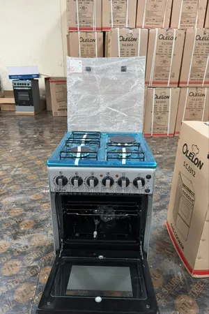 New Model Silver Olelon Free Standing 3 Gas Burner +1 Electric Cooker