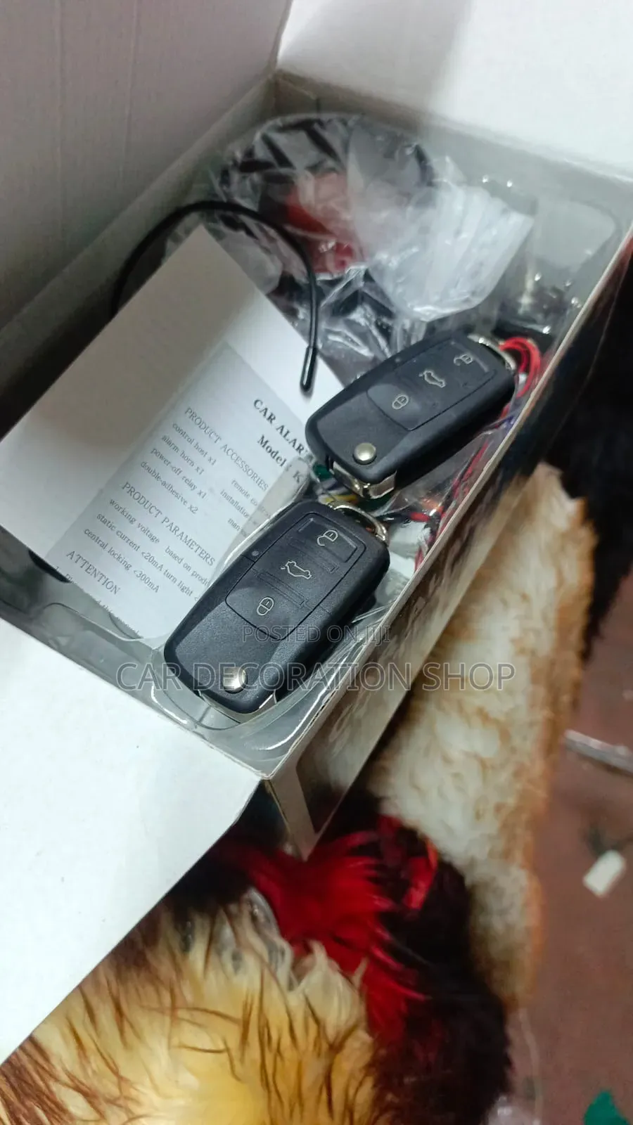 Car Alarm System With Different Fancy 2 Key Buttons Full Set