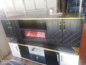 Black Fireplace TV Stands