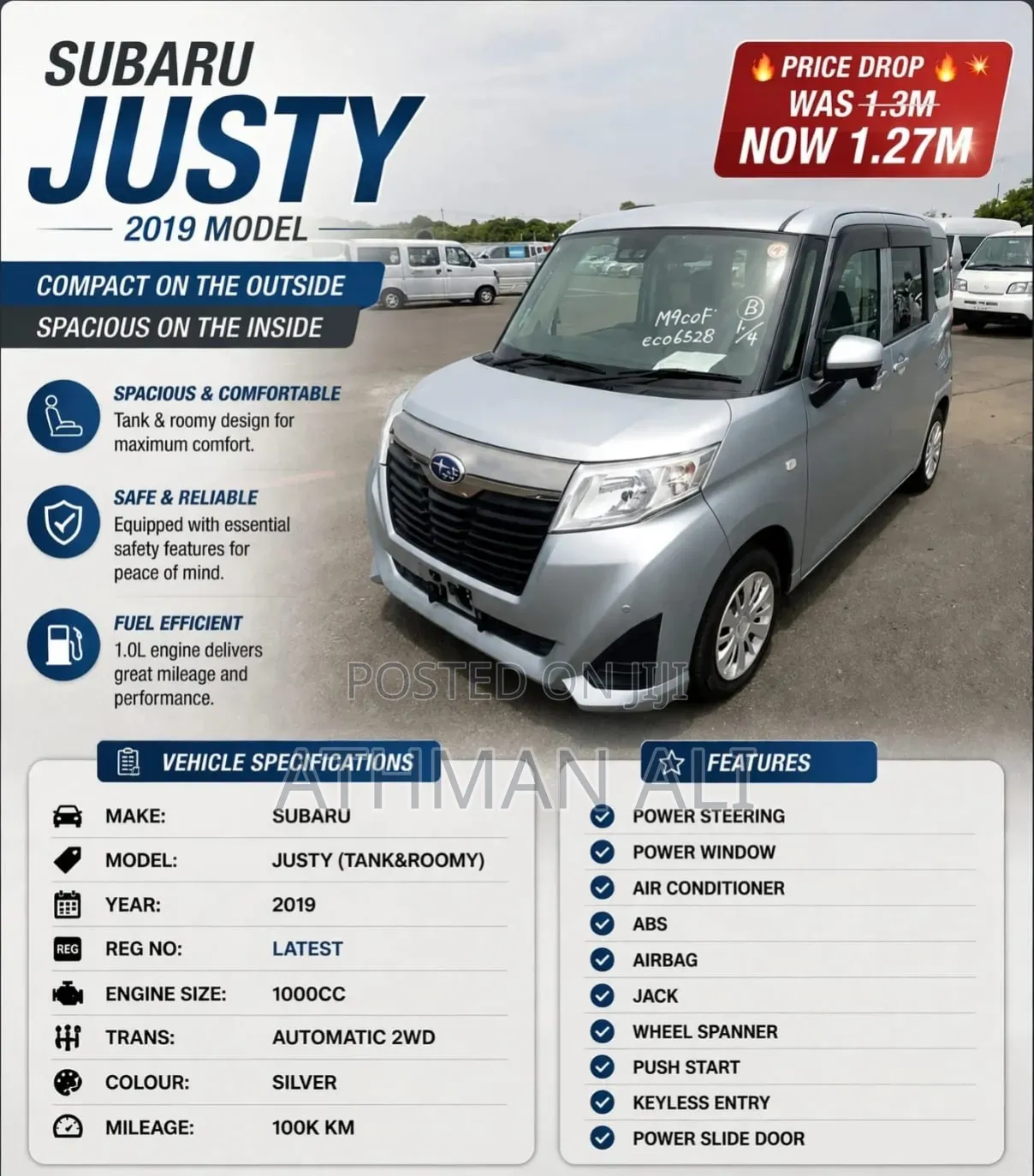 Subaru Justy 2019 Silver