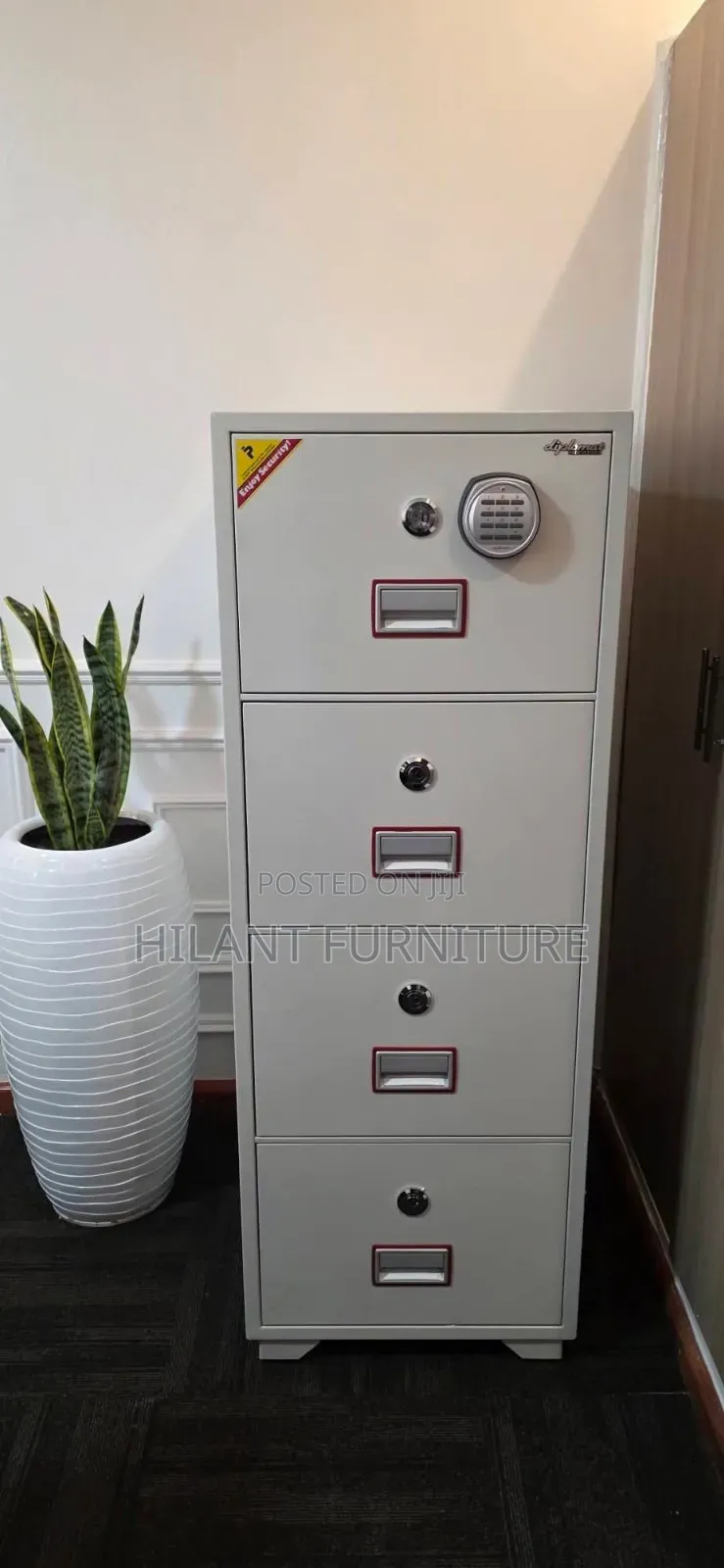 Heavy-Duty 4-Drawer Fireproof Safe Cabinet