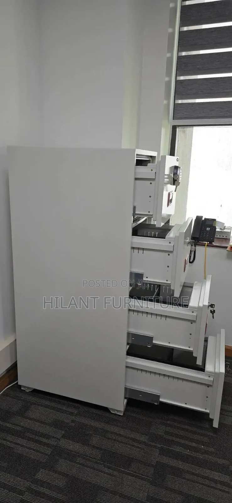 Heavy-Duty 4-Drawer Fireproof Safe Cabinet
