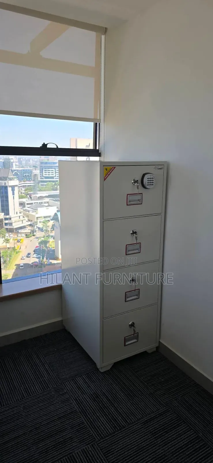 Heavy-Duty 4-Drawer Fireproof Safe Cabinet