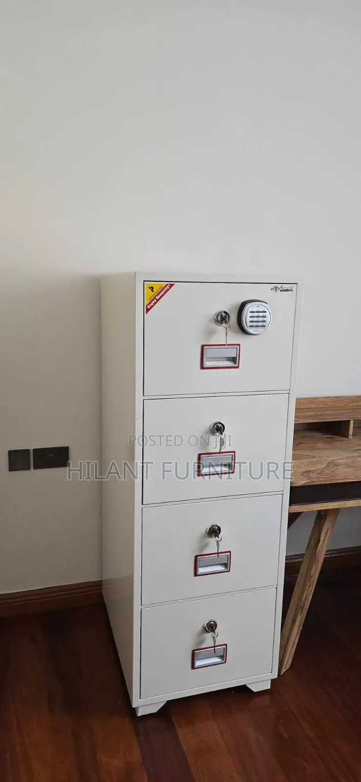 Heavy-Duty 4-Drawer Fireproof Safe Cabinet