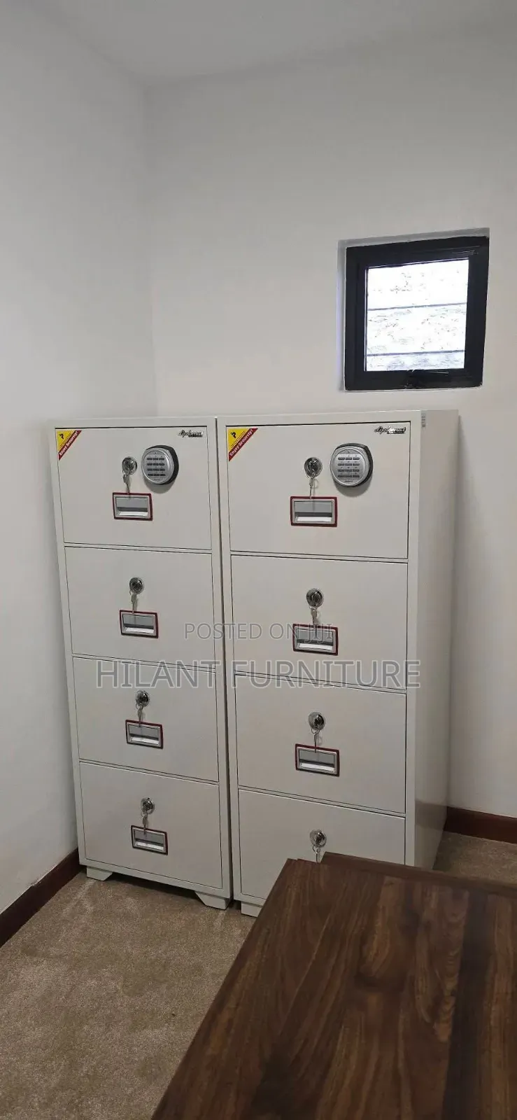 Heavy-Duty 4-Drawer Fireproof Safe Cabinet