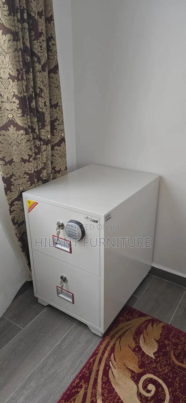 2-Drawer Fireproof Safe Cabinet With Digital & Key Lock - thumbnail 2