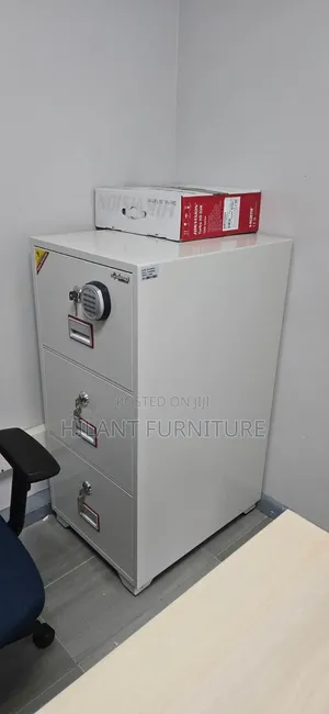 3-Drawer Fireproof Safe Cabinet With Digital & Key Lock