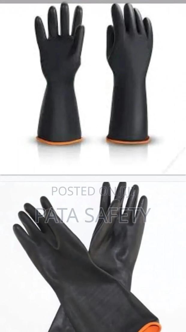Black Rubber Gloves - main view