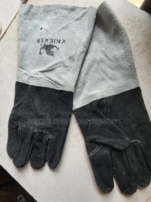 Grey Leather Safety Gloves