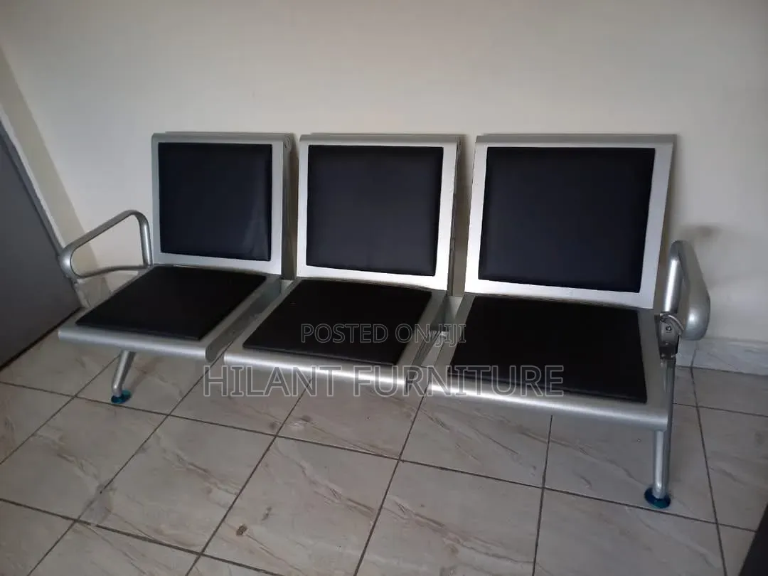 3-Seater Heavy-Duty Waiting Bench | Office Reception Waiting Chair