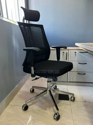 Ergonomic High-Back Mesh Office Chair With Headrest