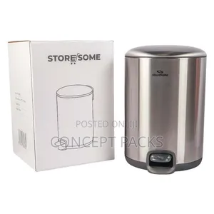 5Litres Bathroom Round Stainless Steel Bin.