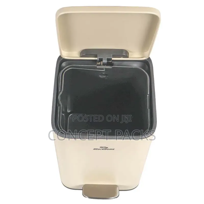 5Litres Square Stainless Pedal Steel Bin.
