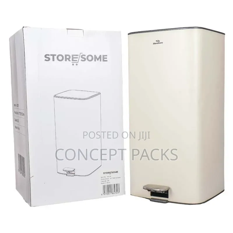 18Litres Square Stainless Pedal Steel Bin