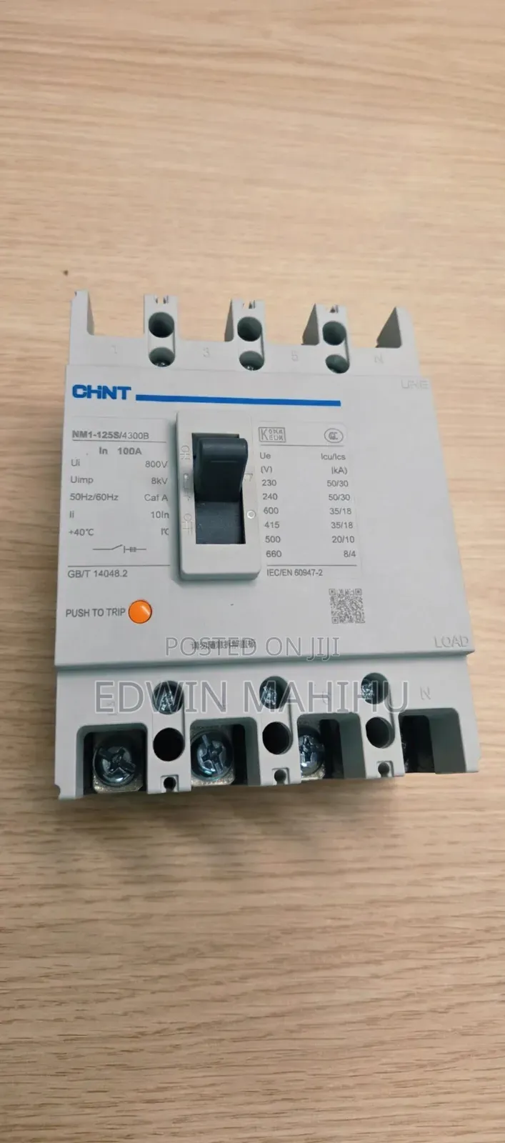 4pole McCb 100amps