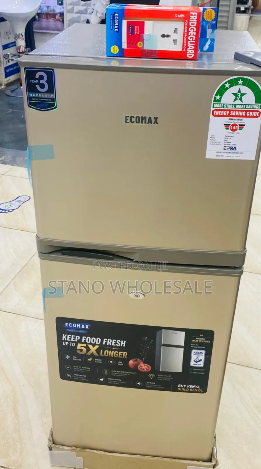 Volsmart 118l Double Door Fridge
