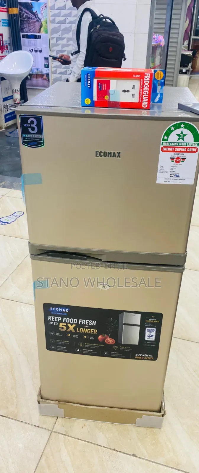 Volsmart 118l Double Door Fridge