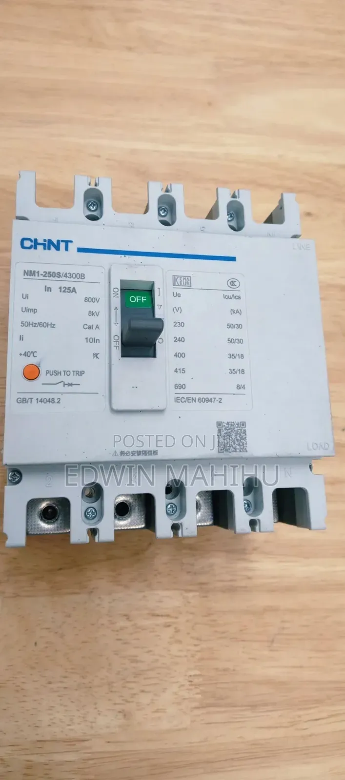 McCb 4pole 125amps