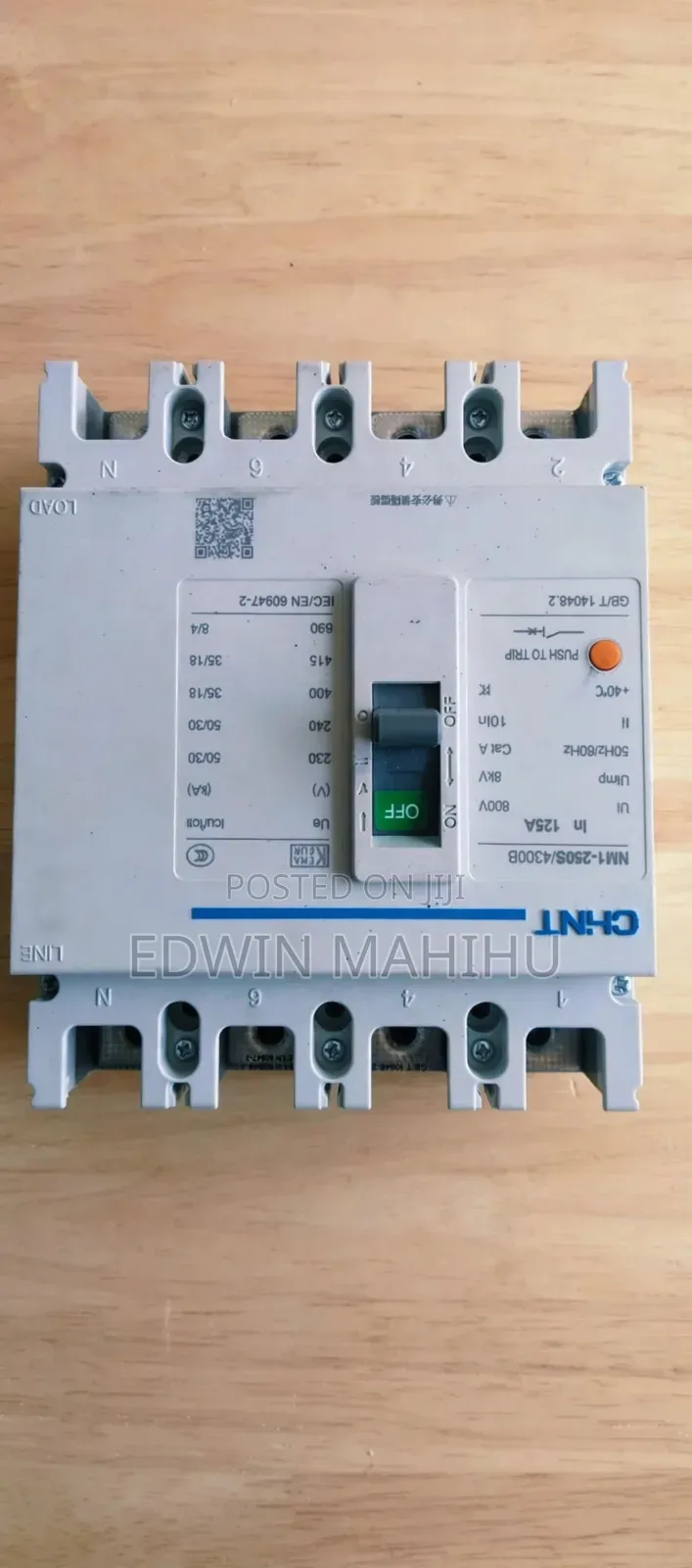 McCb 4pole 125amps