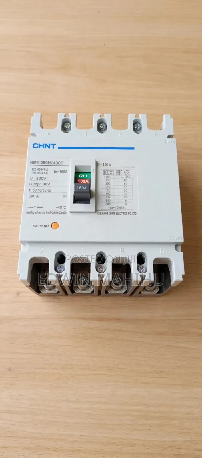 McCb 4pole 160amps