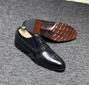 Classic Black Leather Oxford Dress Shoe Size 40-46