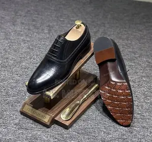 Classic Black Leather Oxford Dress Shoe Size 40-46