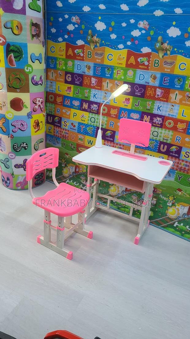 Kids Study Table and Chair With Lamp