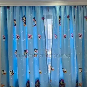 Kids, Cartoon Themes Boys and Girls Room Window Curtains