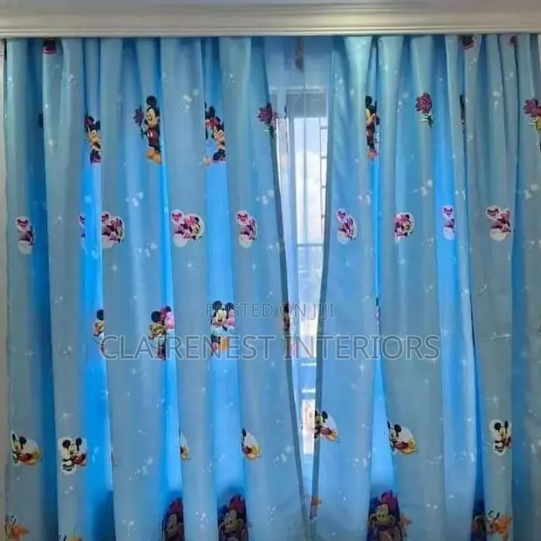 Kids, Cartoon Themes Boys and Girls Room Window Curtains