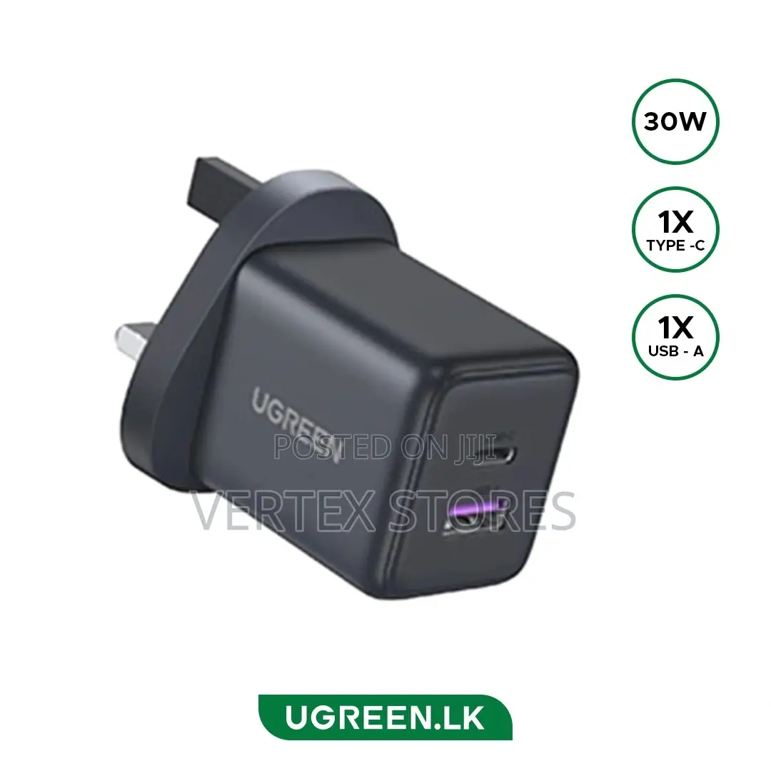 Ugreen X516 30w With 1*USB C 1* USB a Gan Fast Charger Uk