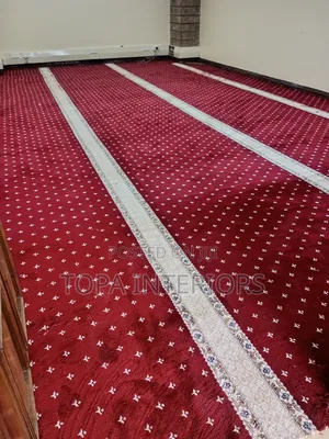 Mosque Prayer Alignment Wall to Wall Floor Carpets Installation