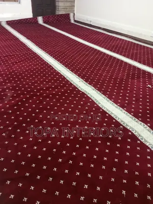 Flowered Maroon Executive Wall to Wall Office Flooring Carpets