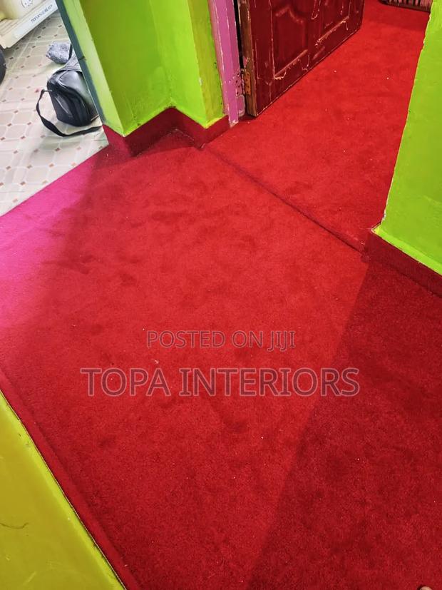 Red Office Floor Carpets Wall to Wall Flooring Installation