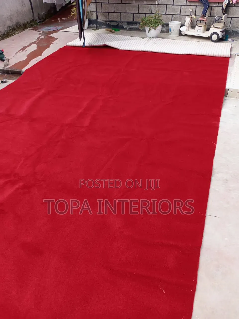 Red Office Floor Carpets Wall to Wall Flooring Installation