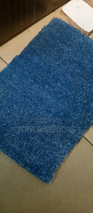 Sky Blue Fluffy Wall to Wall Carpets Supply and Installation