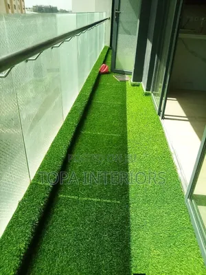 Durable Balcony Corridor Floor Outdoor Rugs Green Artificial Turf Mats