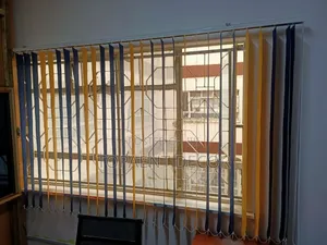 Light Green and White,Slats With Uniformity Office Blinds
