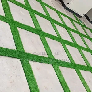 Pached Outdoor Rugs Artificial Grass Carpets Installation